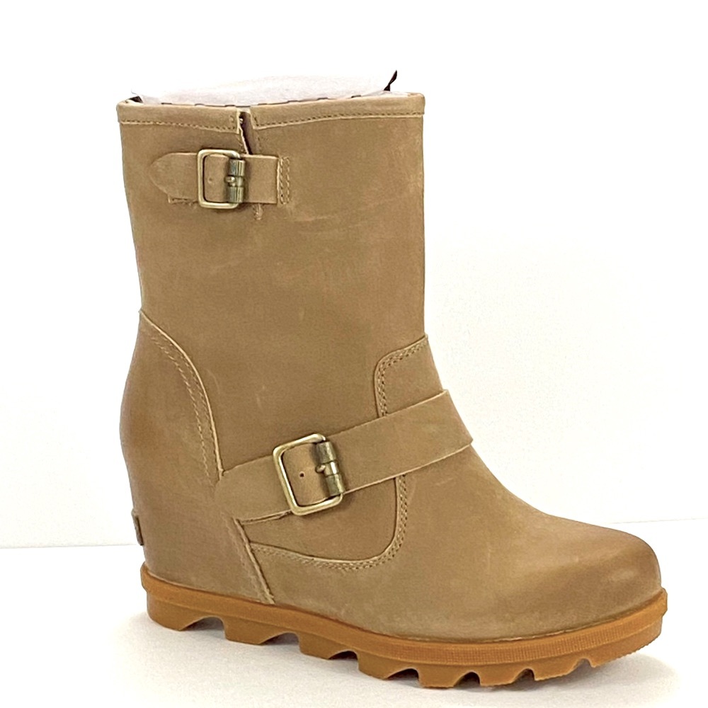 NEW JOAN OF ARCTIC WEDGE II BUCKLE LEATHER BOOT - Picture 6 of 13